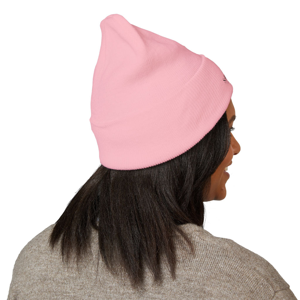 Selfishly Single Embroidered Crest Cuffed Beanie