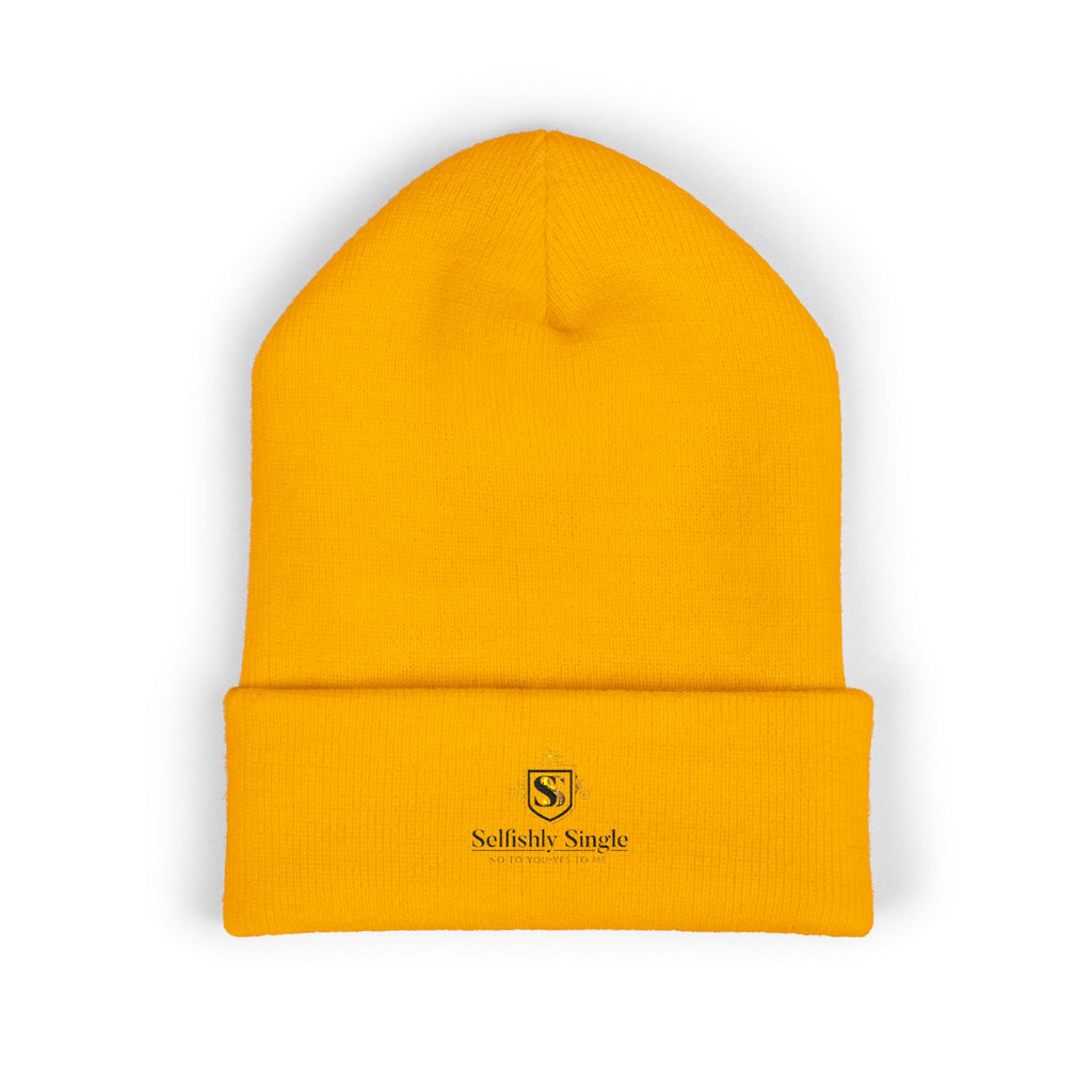 Selfishly Single Embroidered 'Sabbatic Nights' Crest Cuffed Beanie