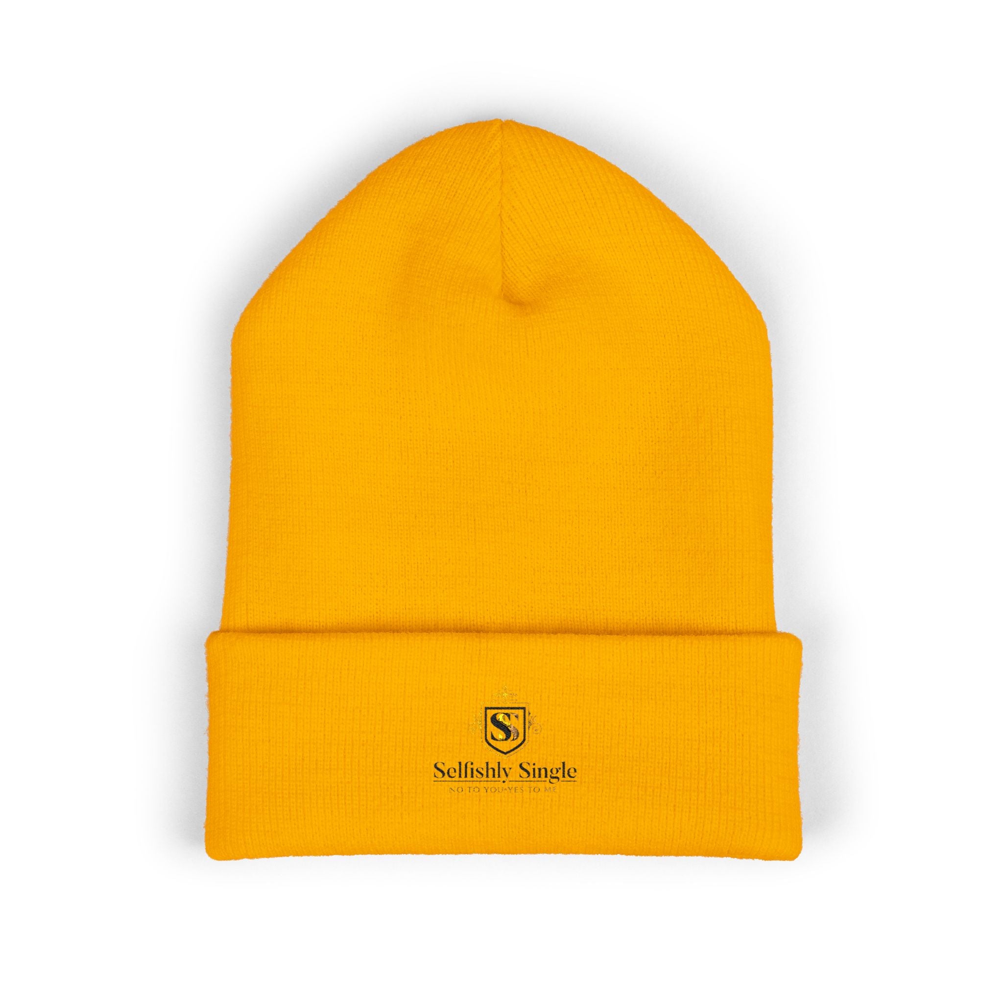 Selfishly Single Embroidered 'Sabbatic Nights' Crest Cuffed Beanie