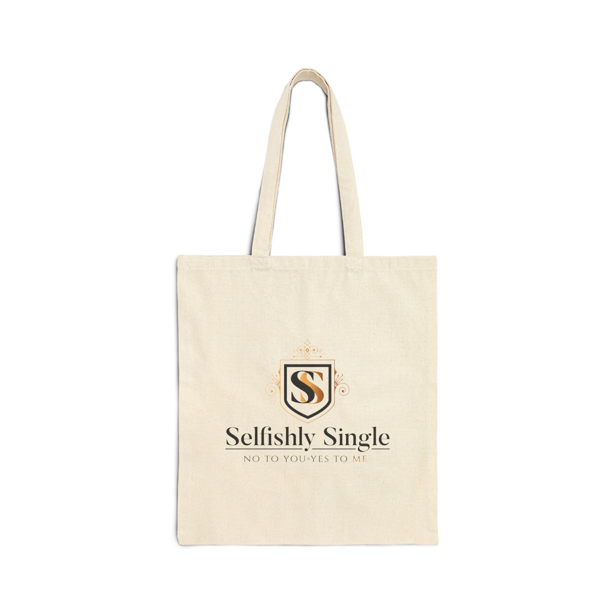 Selfishly Single -Canvas Market Tote Bag